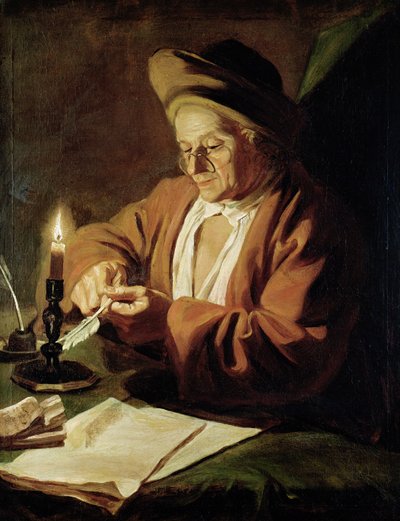The Elderly Writer by Paul Ponce Antoine Robert